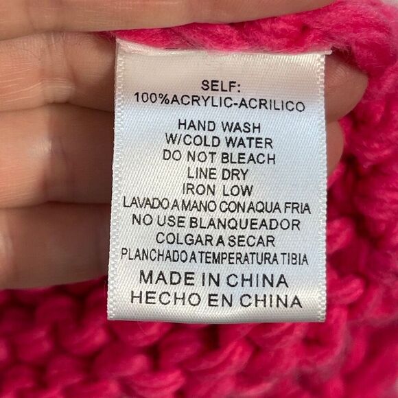 Listicle Green Pink Orange Colorblock Pocketed Soft Knit Cardigan Sweater Small - Picture 6 of 8